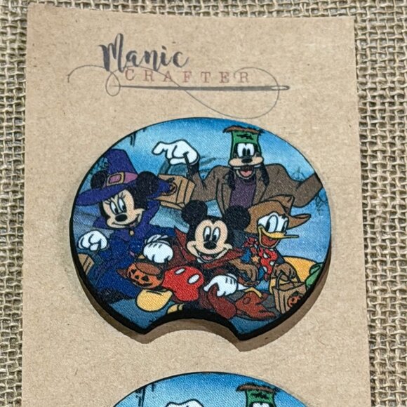 Halloween Fab 5 - Sublimated Neoprene Car Coasters - Picture 2 of 3